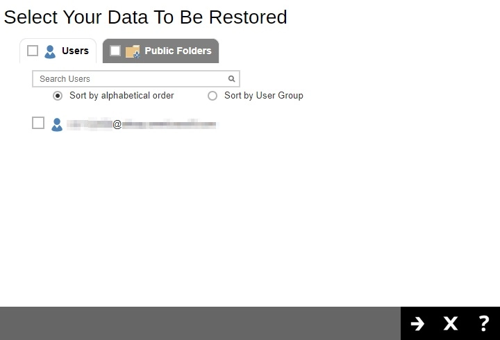 Select Items To Restore