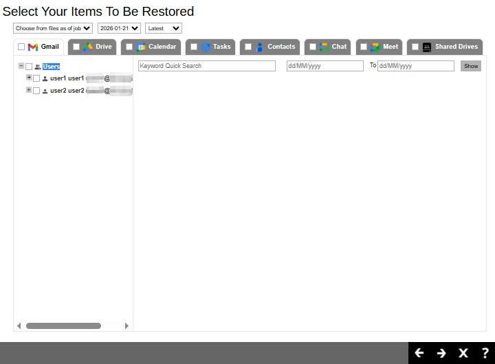 Users and Shared Drives