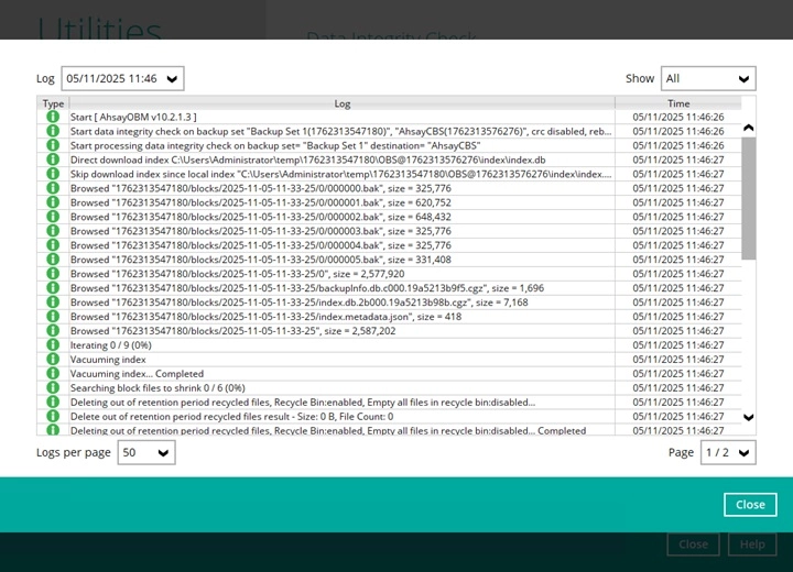 Data Integrity Check