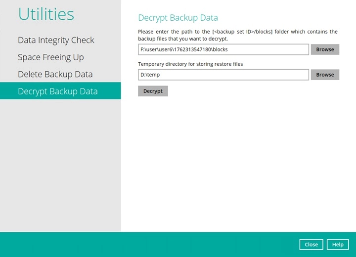 Decrypt Backup Data