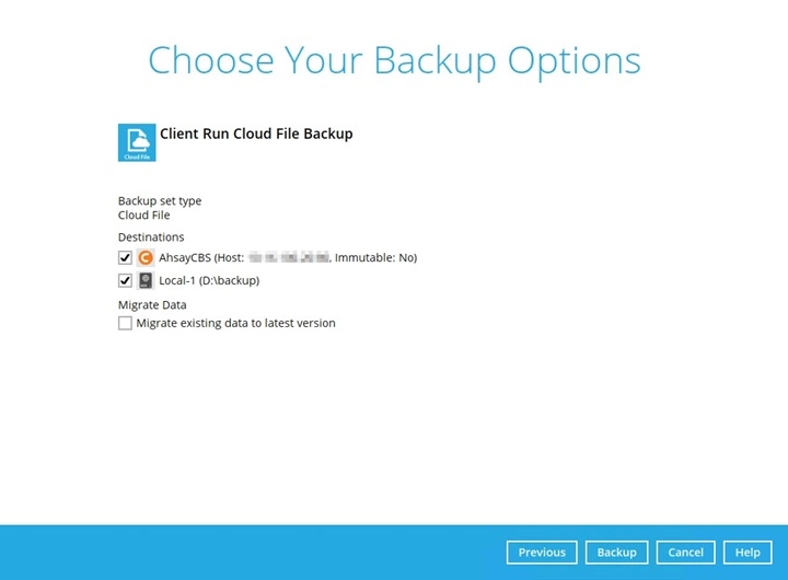 Backup Options