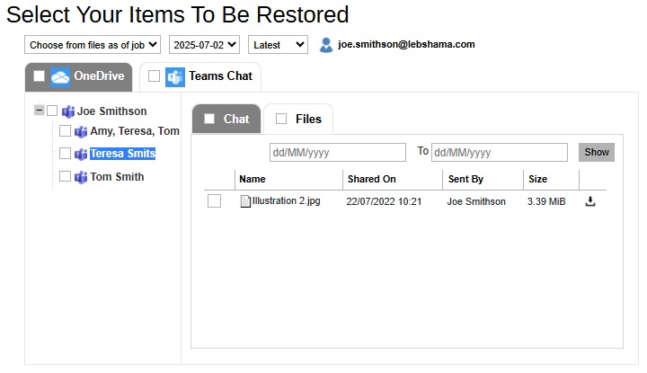 Restore Files