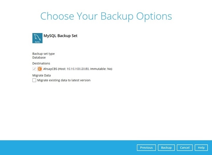 Backup Options
