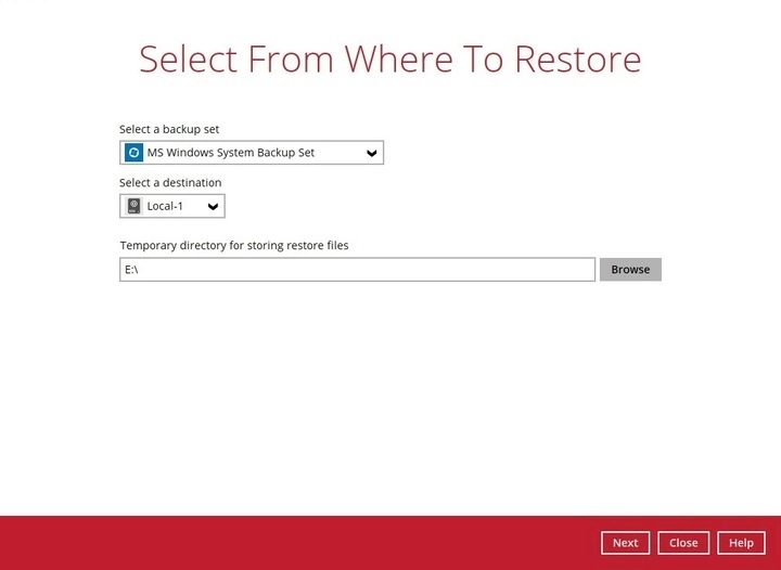 Restore Options