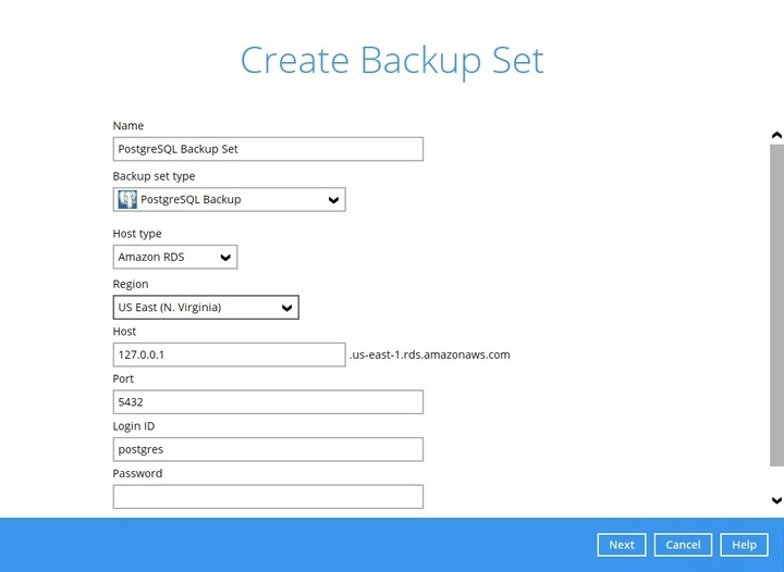 Create Backup Set