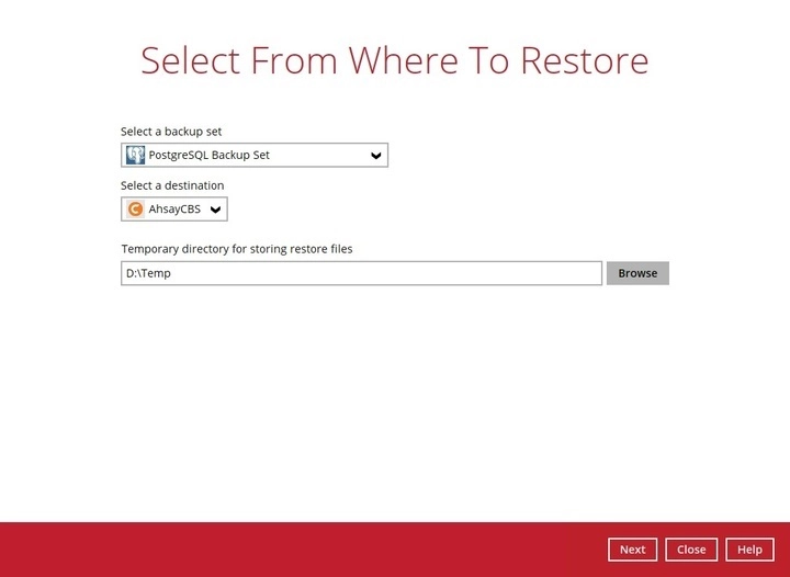 Restore Options
			