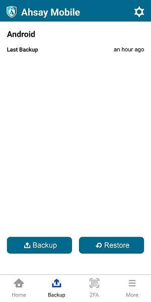 Backup in Ahsay Mobile