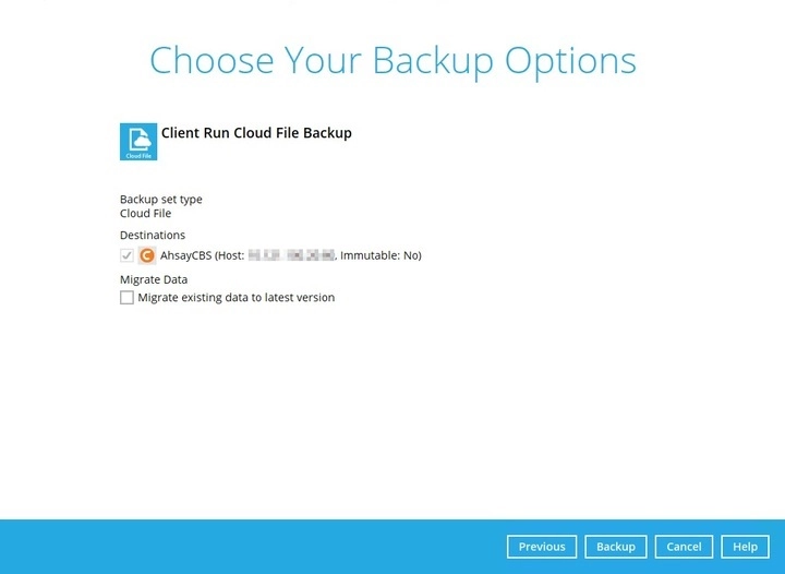 Backup Options