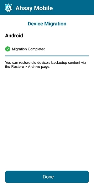 Migrate backup content