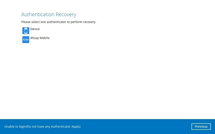 Authentication Recovery