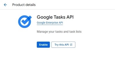 Google Tasks API