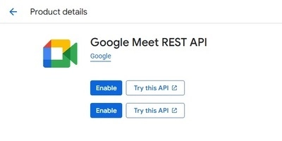 Google Meet REST API