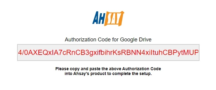 Authorization code