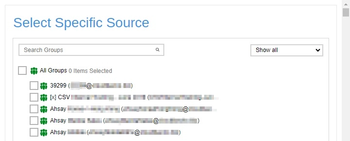 Select Specific Group