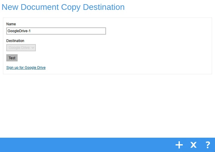 New Document Copy Destination