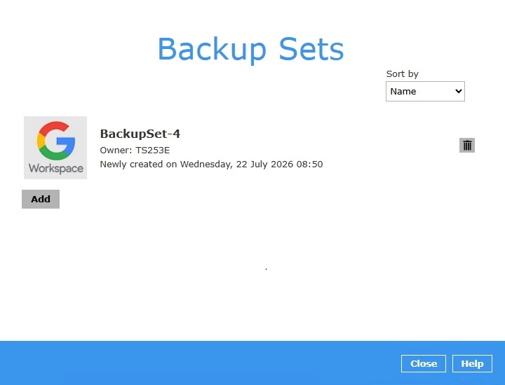 Backup Set Created