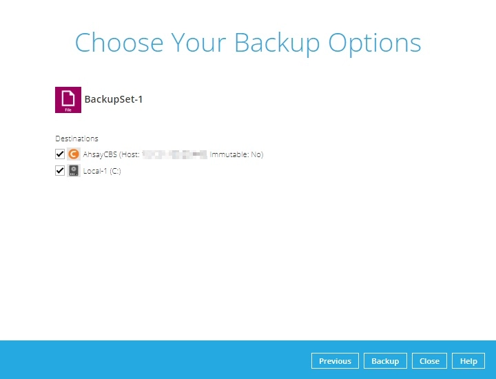 Backup Options
