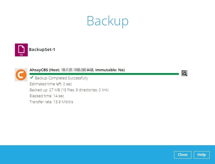 Backup Complete