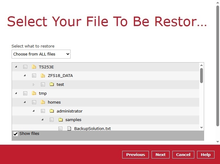 Choose from all files