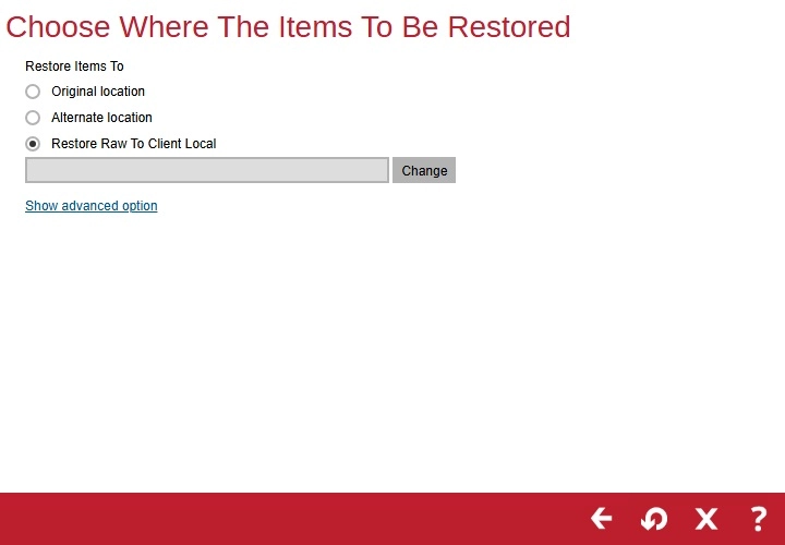 Restore Raw