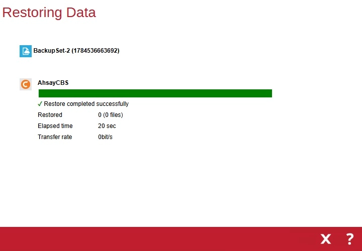 Restore Complete