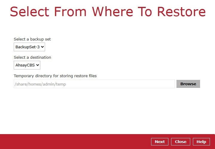Restore Options
