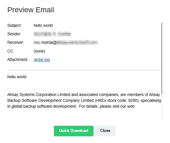 Preview Email