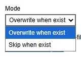 Advanced option