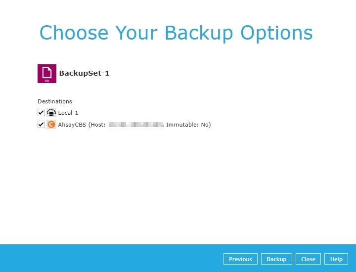Backup Options