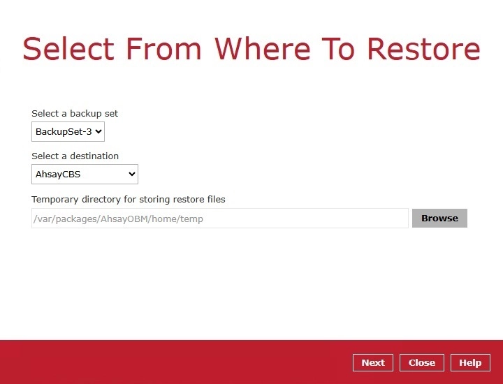 Restore Options