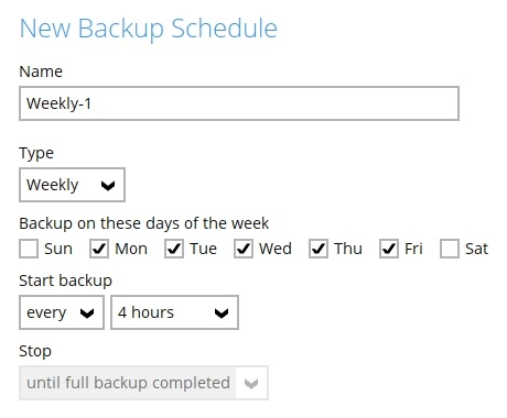 Periodic Backup Schedule