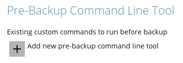 Pre-Backup Command Line Tool