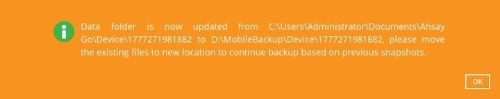 Confirmation Message
