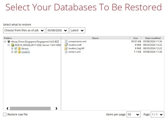 Restore DB