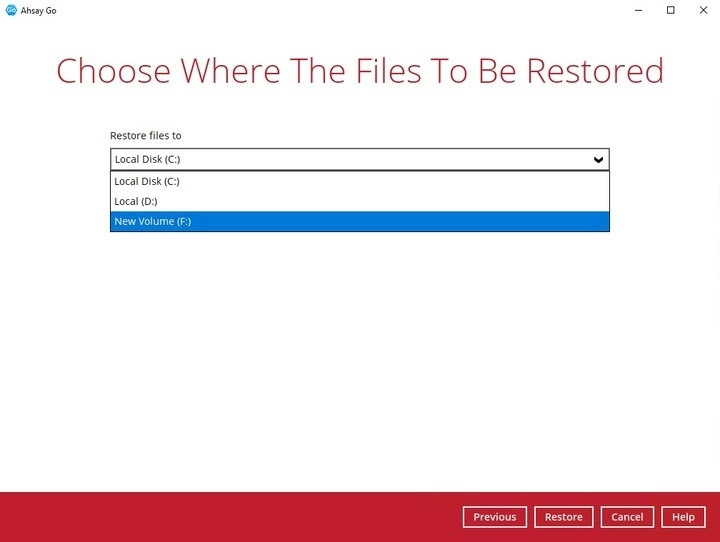 Restore Location