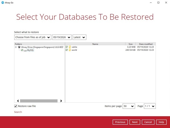 Restore Raw File