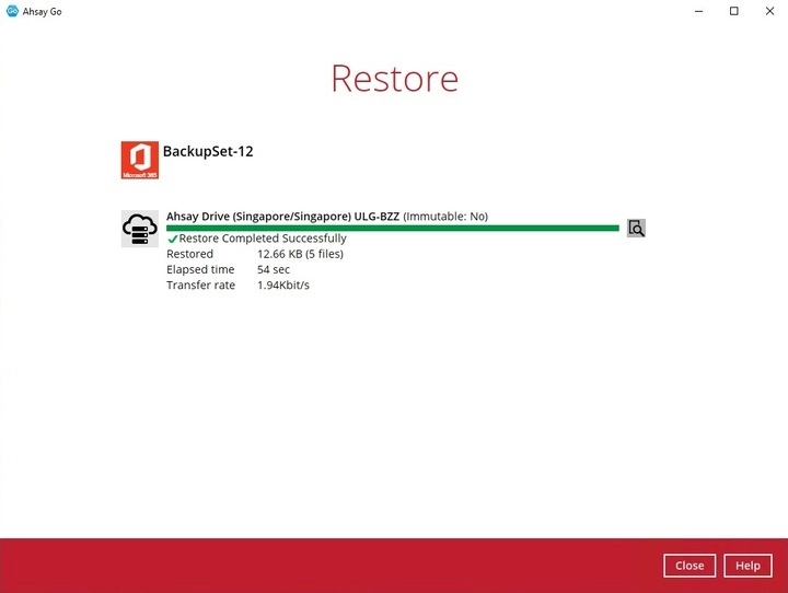 Backup Complete