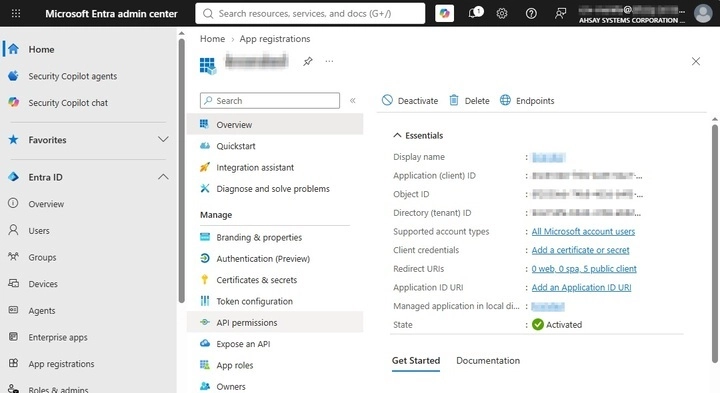 API permissions