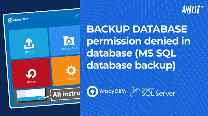 BACKUP DATABASE permission denied in database MS SQL database backup