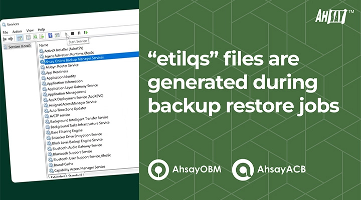 etilqs files are generated during backup and restore jobs