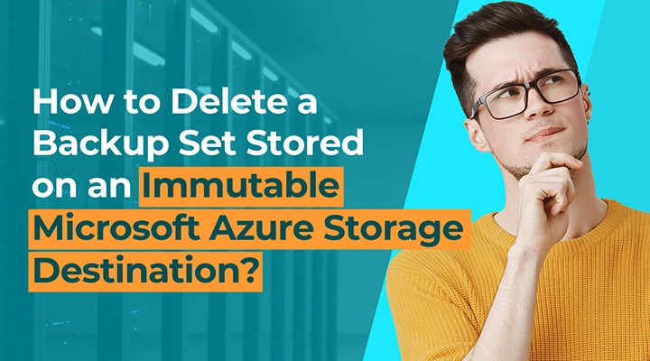 How to delete a backup set stored on an immutable Microsoft Azure storage destination